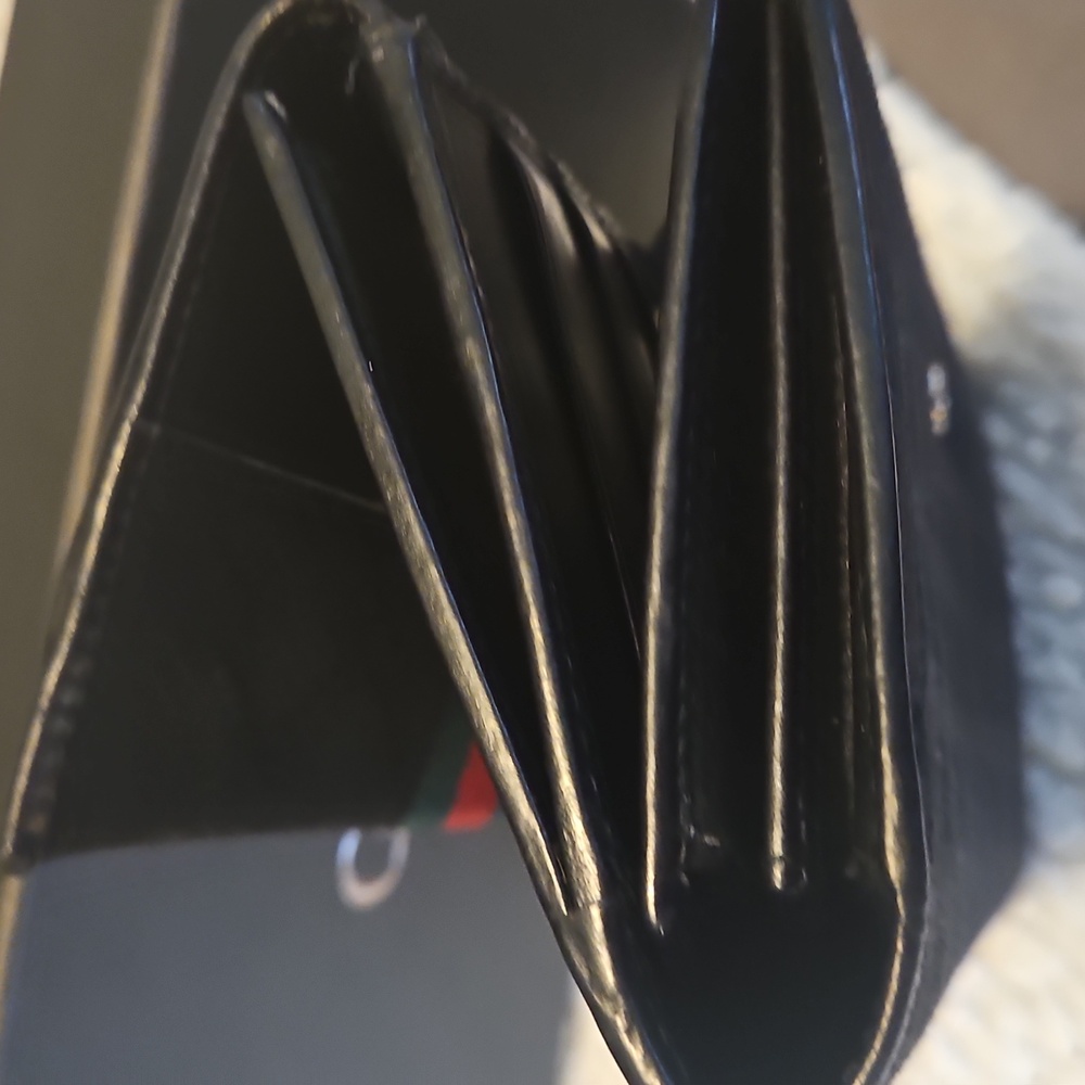 Gucci Black Clutch with Red and Green Accent - Picture 9 of 11